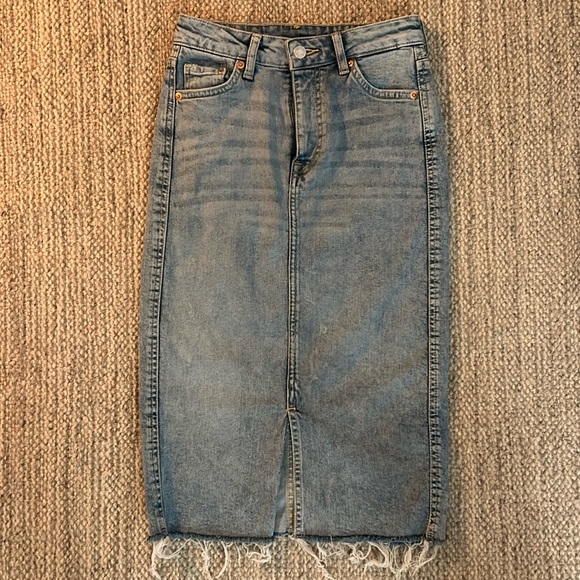 Denim Midi Skirt - Picture 1 of 4